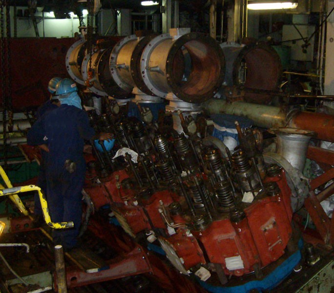 Main engine unit overhaul